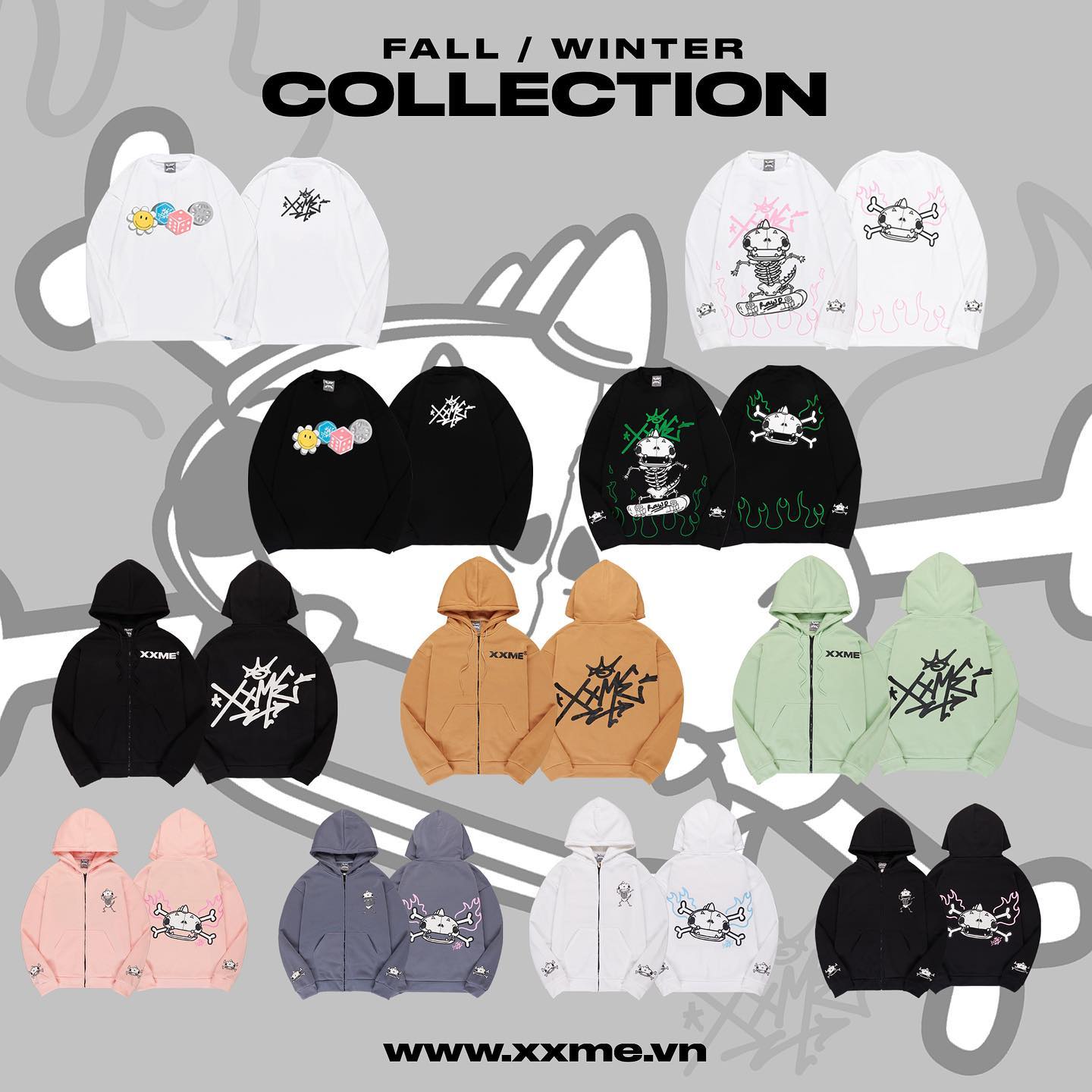XXME CHÍNH HÃNG  -Áo Khoác Inside RAWR Hoodie Zip up