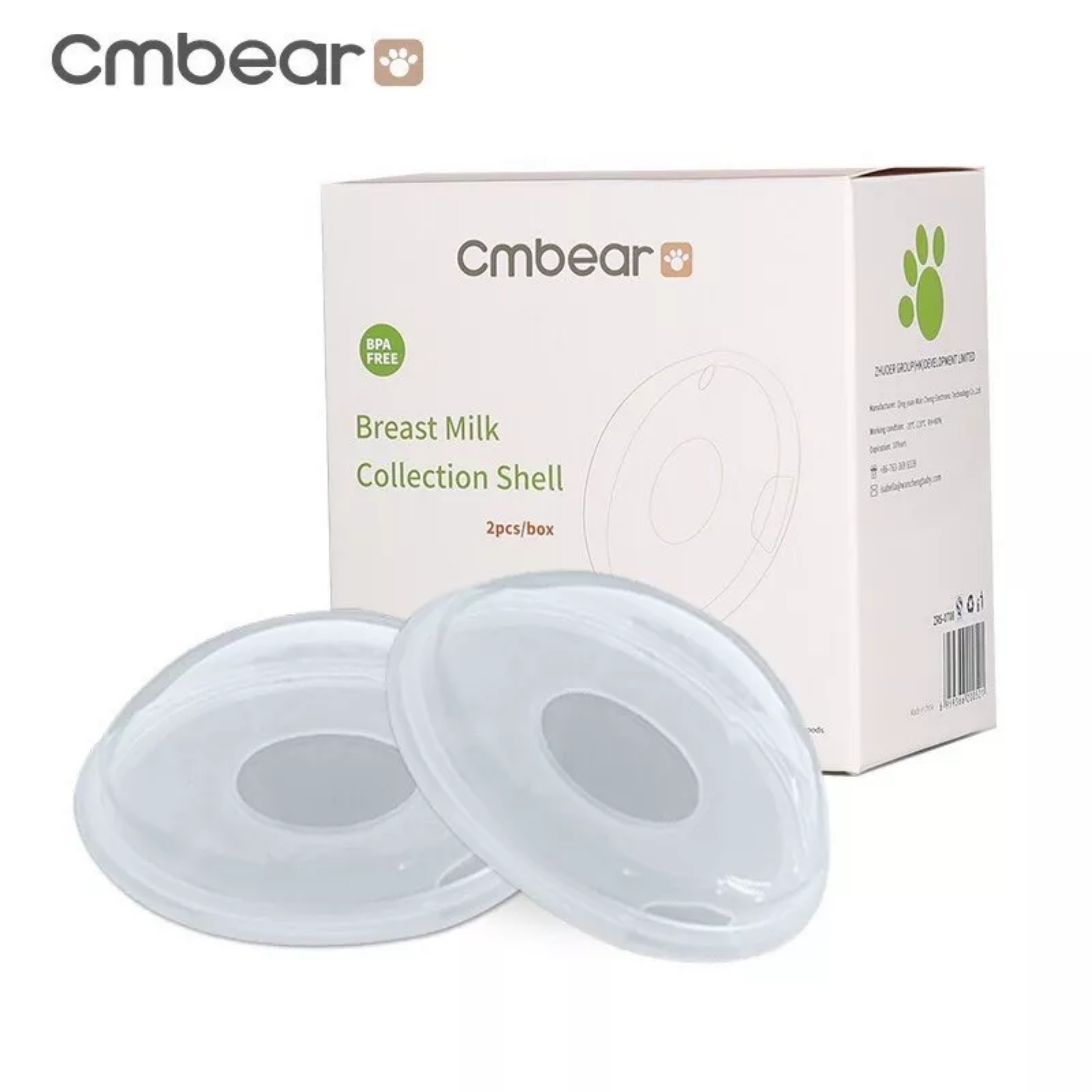 Hộp 2 phễu hứng sữa Cmbear chống tràn cao cấp, hàng chính hãng