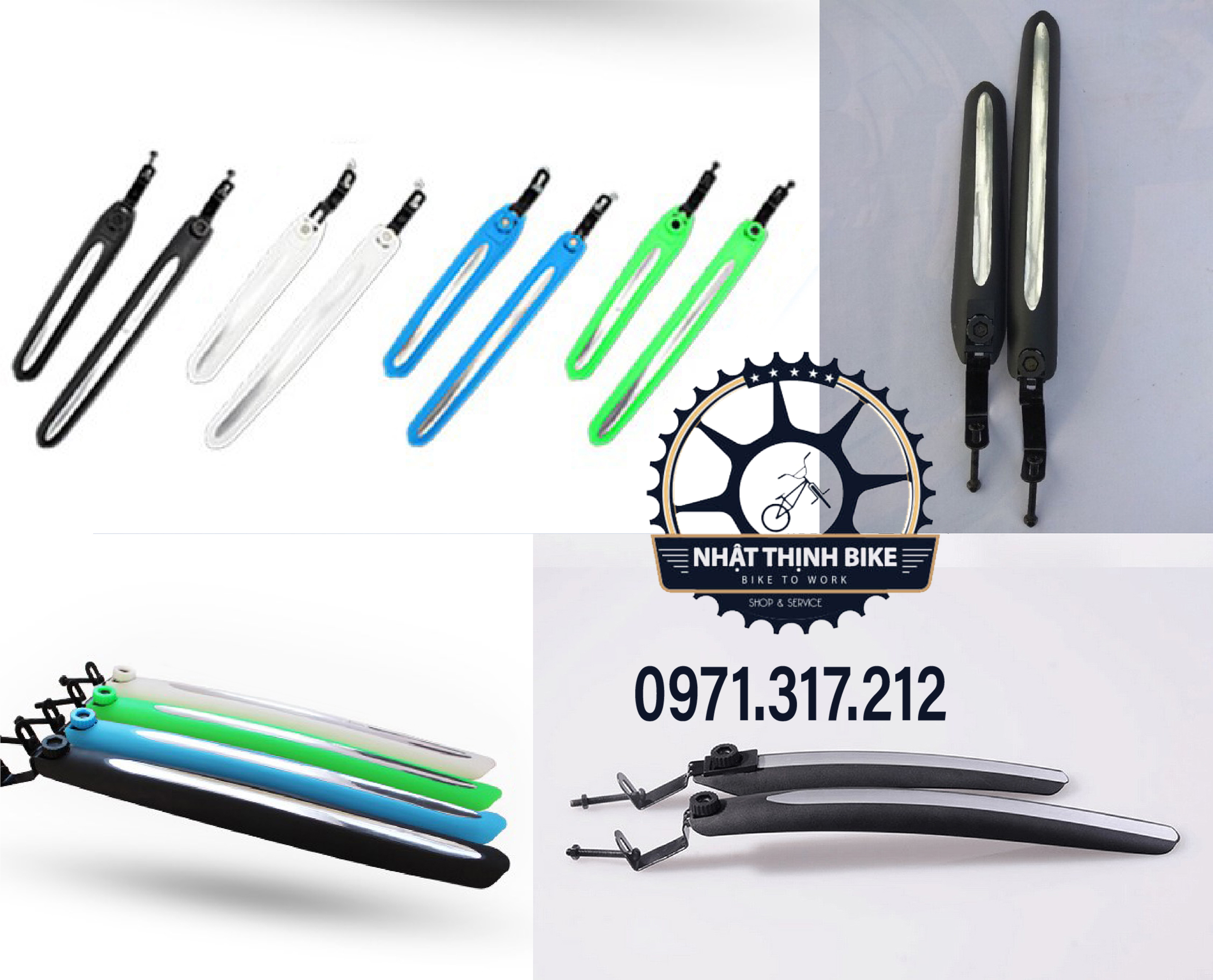 Bộ 2 Chắn bùn xe đạp dè xe đạp bánh nhỏ city, touring, 700c và xe fix