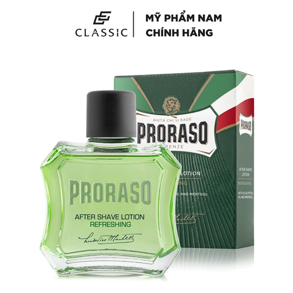 Dưỡng Da Sau Cạo Proraso After Shave Liquid Refresh Eucalytptus (Green)