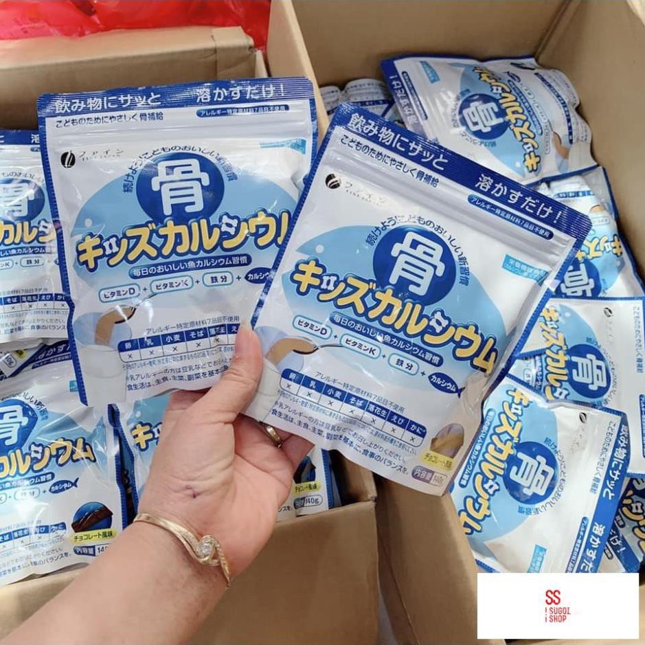 Bột Bone's Calcium for kids bổ sung canxi cá tuyết Nhật Bản túi 140gr