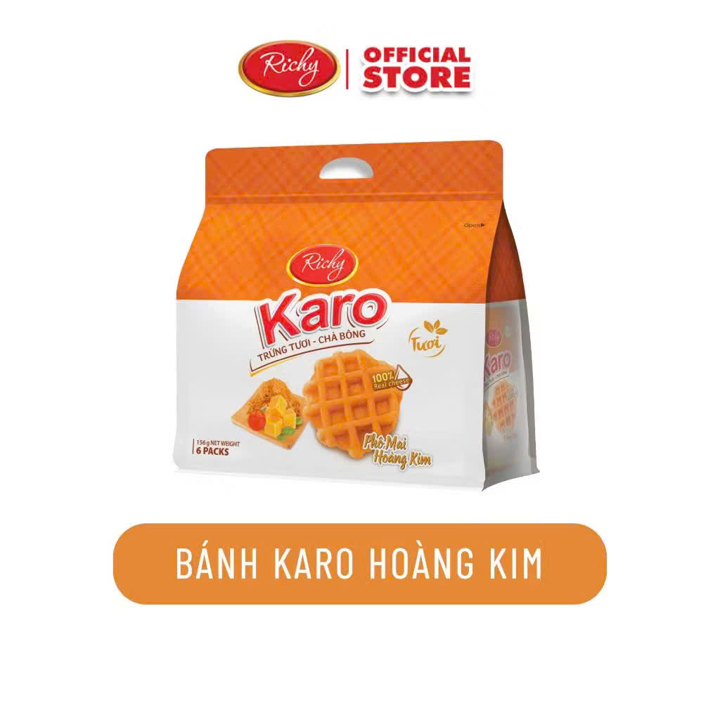 Combo 4 túi bánh Karo Richy trứng tươi – Phô Mai