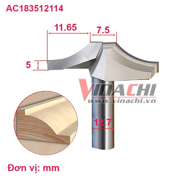 Mũi huỳnh ván mái trai tideway ac1835 - mũi huỳnh ván mái trai tideway ac1835 vinachi được dùng nhiều trong làm bàn ghế giường