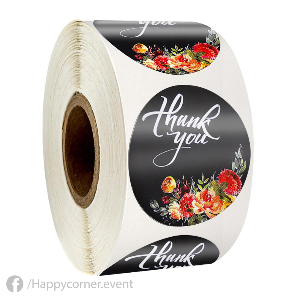 500 sticker nhãn dán cảm ơn – diy – happy corner