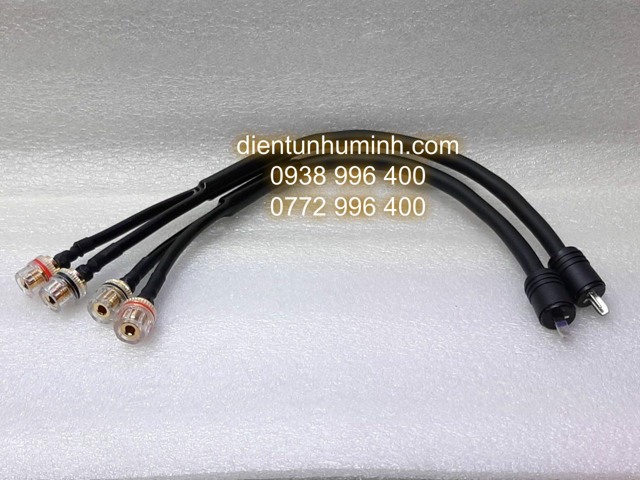 [HCM]Dây chuyển Jack loa châu âu ra đầu cắm bắp chuối - dây chuyển loa nhật - đầu chuyển loa châu âu