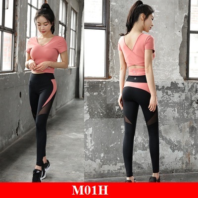 Sét Bộ đồ Thể Thao Nữ Tập Yoga, Gym, Aerobic Cao Cấp – M01H