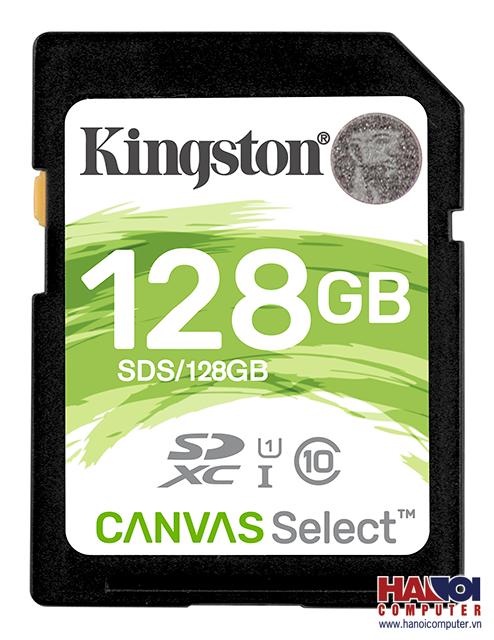 Thẻ nhớ kingston 128gb sdhc select 80r cl10 uhs-i