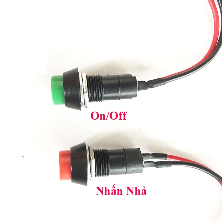 Công tắc nhấn nhả - on/off có dây nối