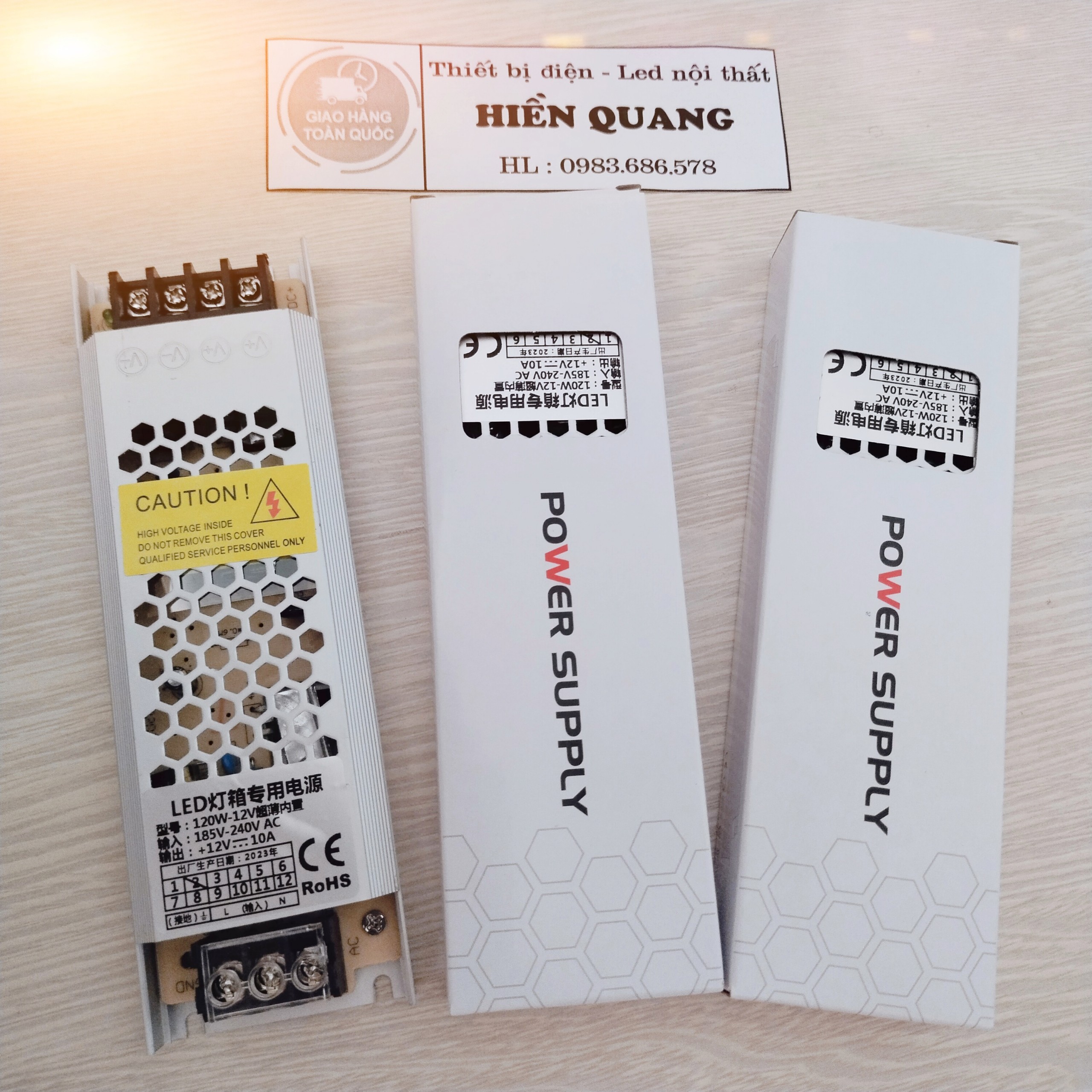 Nguồn dẹt 12v - 10A,12.5A  chuyên dùng cho Led nội thất