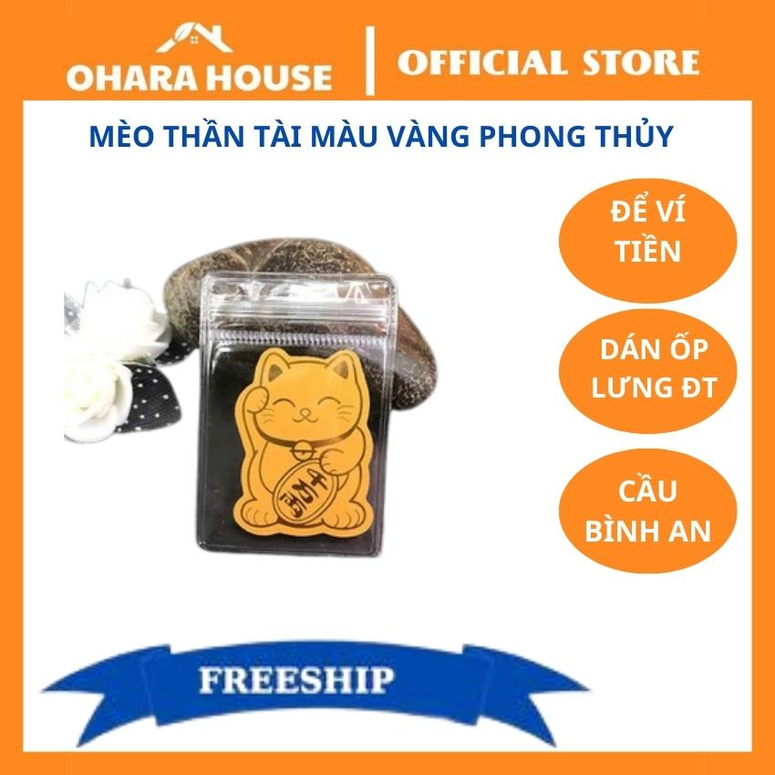 SET 2 Mèo Mạ Vàng Thần Tài Để Dán Điện Thoại, Ví Tiền Giúp Chiêu Tài Lộc, May Mắn Bình An