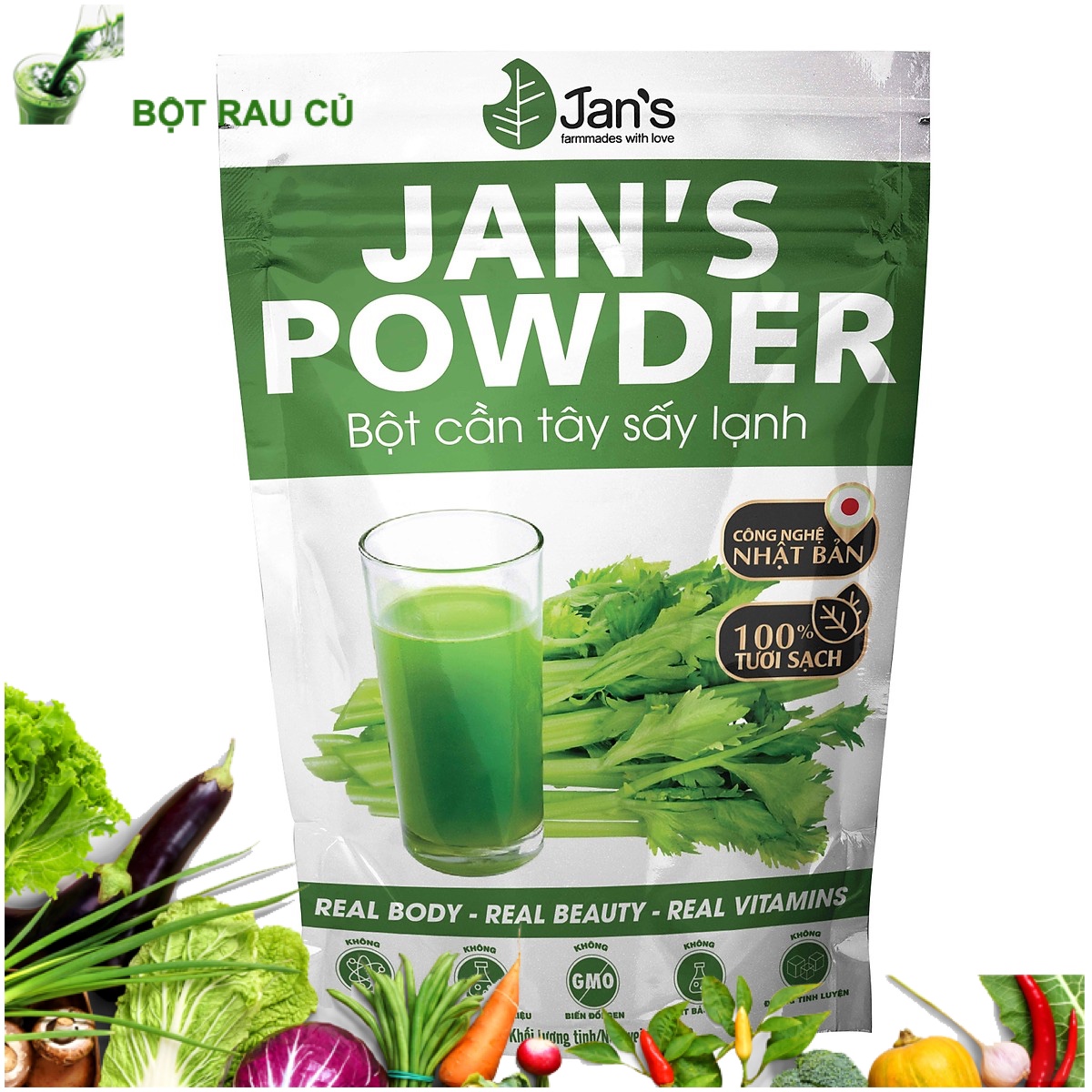 Bột cần tây sấy lạnh jan's - túi 50g