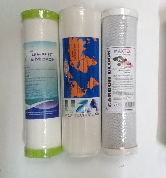 Bộ 3 lõi lọc nước số 1,2,3 cho máy lọc nước R0