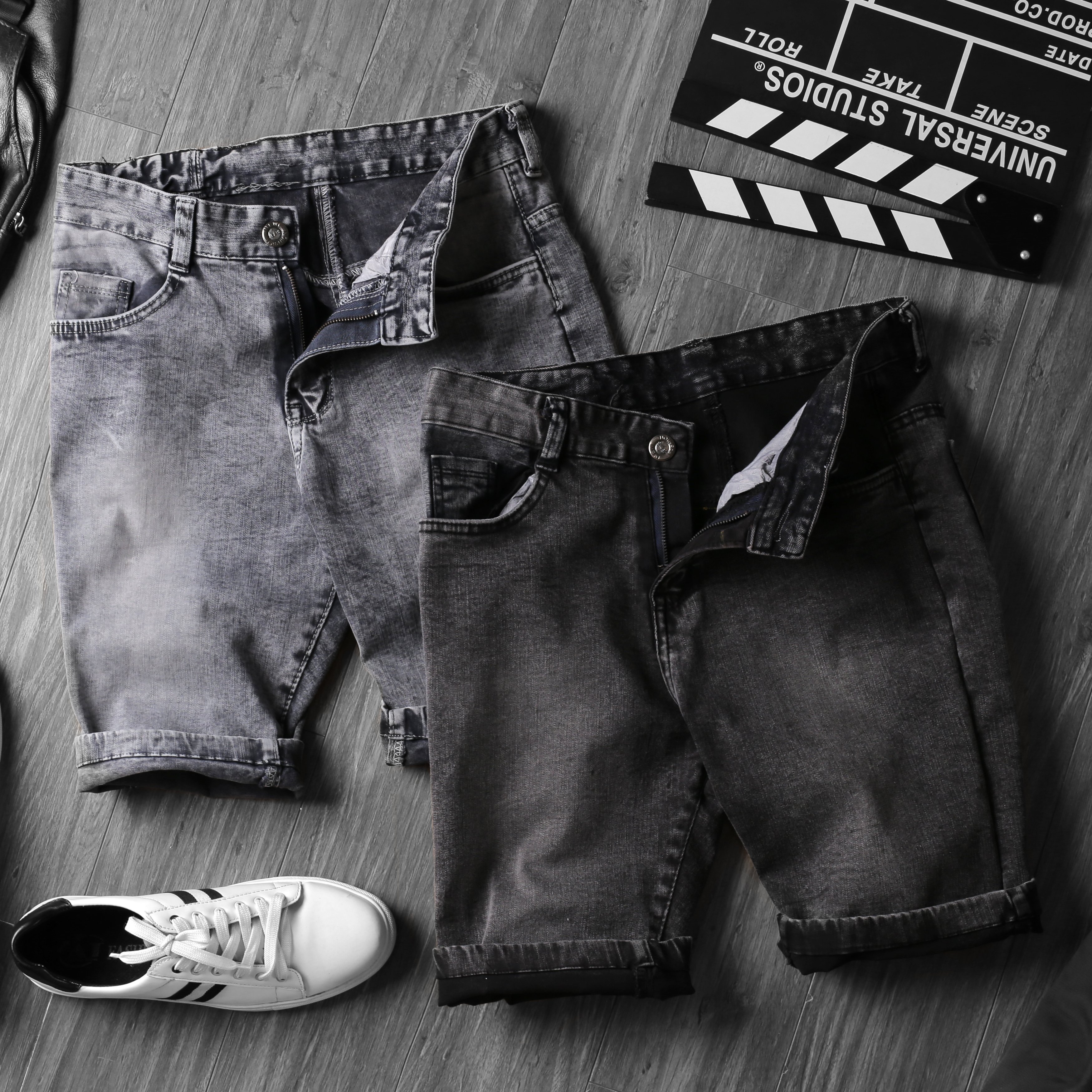 Quần short jean nam vải giản cao cấp HT59