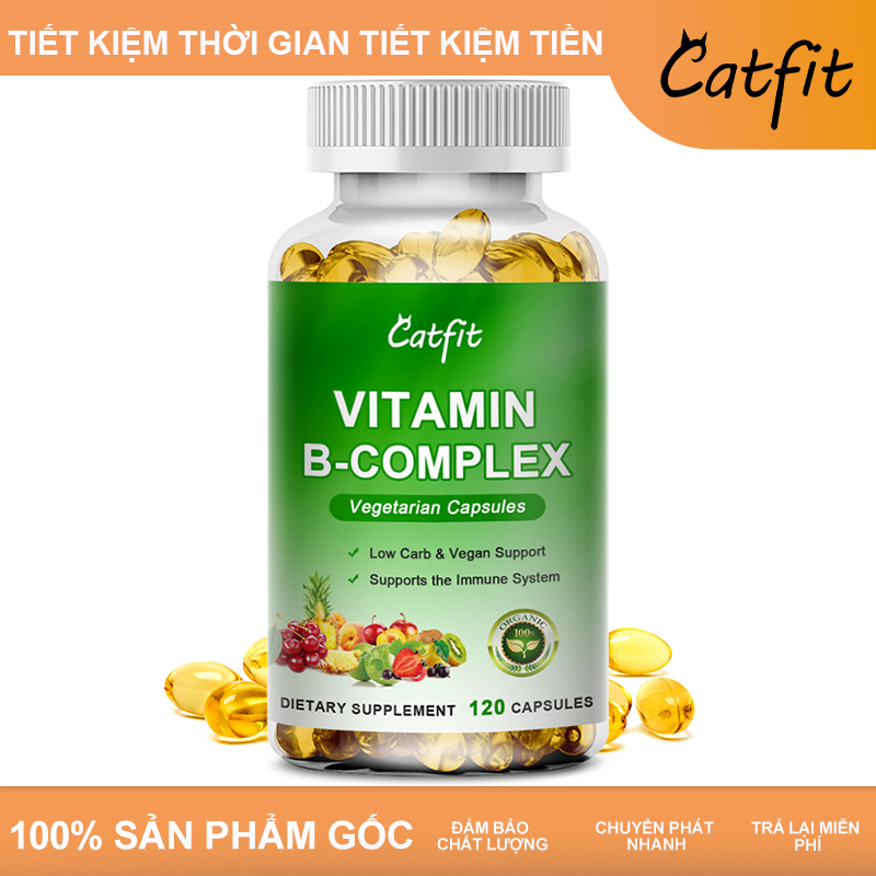 Catfit vitamin B complex capsulles B1, B2, B5, B6, B7, B9
