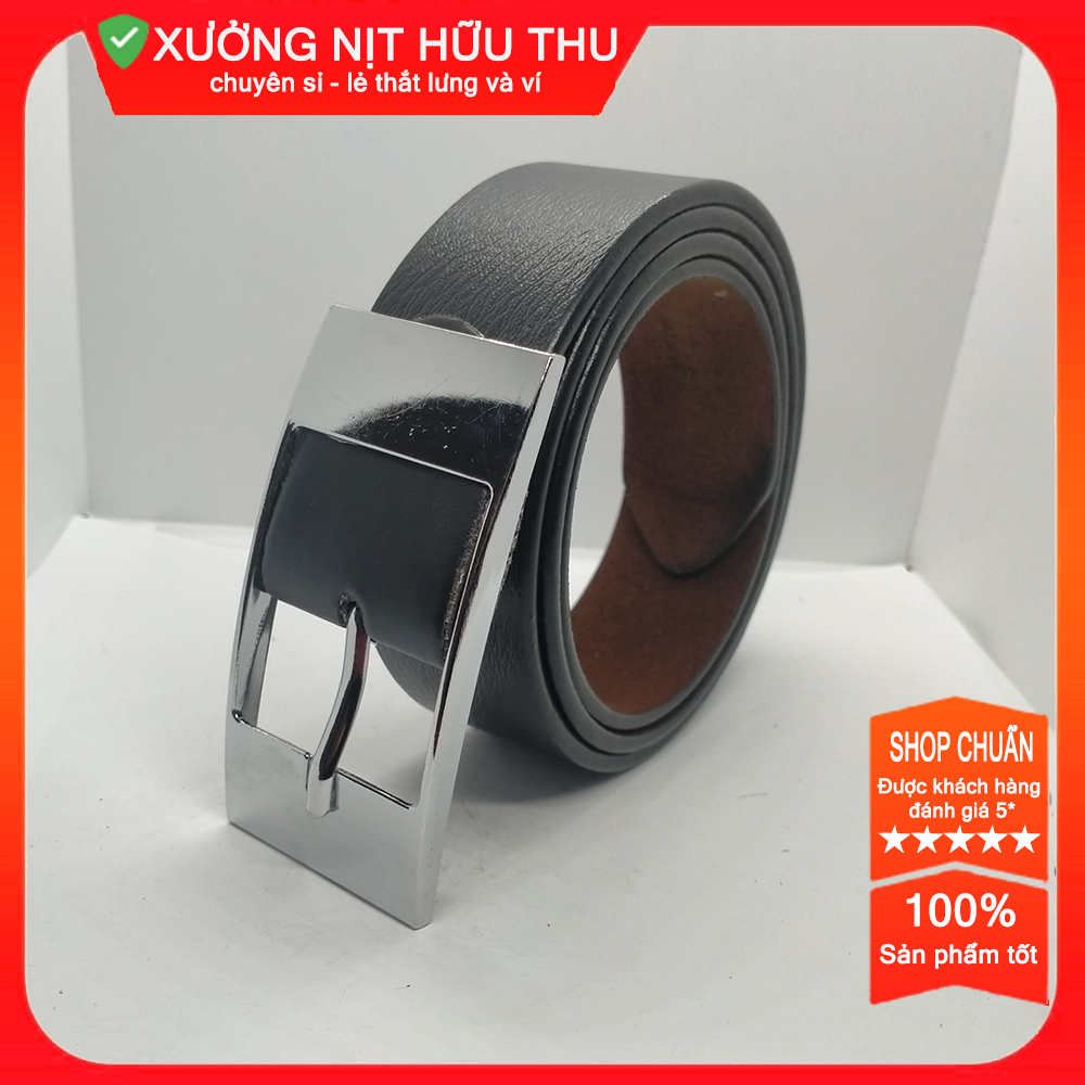 Thắt lưng Nam/ dây nịt nam Mặt Kim Vuông công sở cao cấp Hot trend for Man belt 2020 - Bảo Hành 12 Tháng