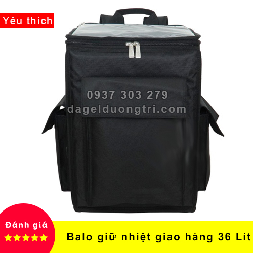 Balo giữ nhiệt giao hàng 36l - balo giao trà sữa - kích thước 26 x 30 x 44 cm