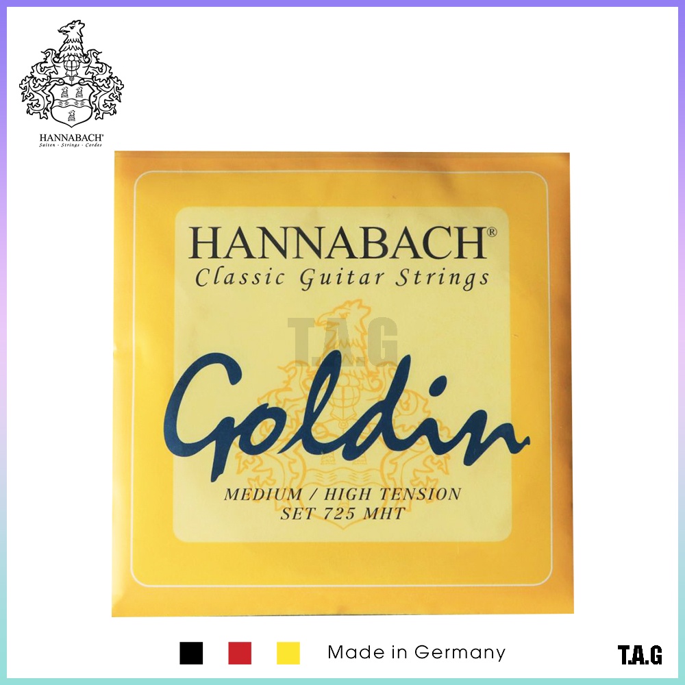 Dây nylon đàn Guitar Classic Hannabach 725 MHT Goldin, Medium/ High Tension, Made in Germany