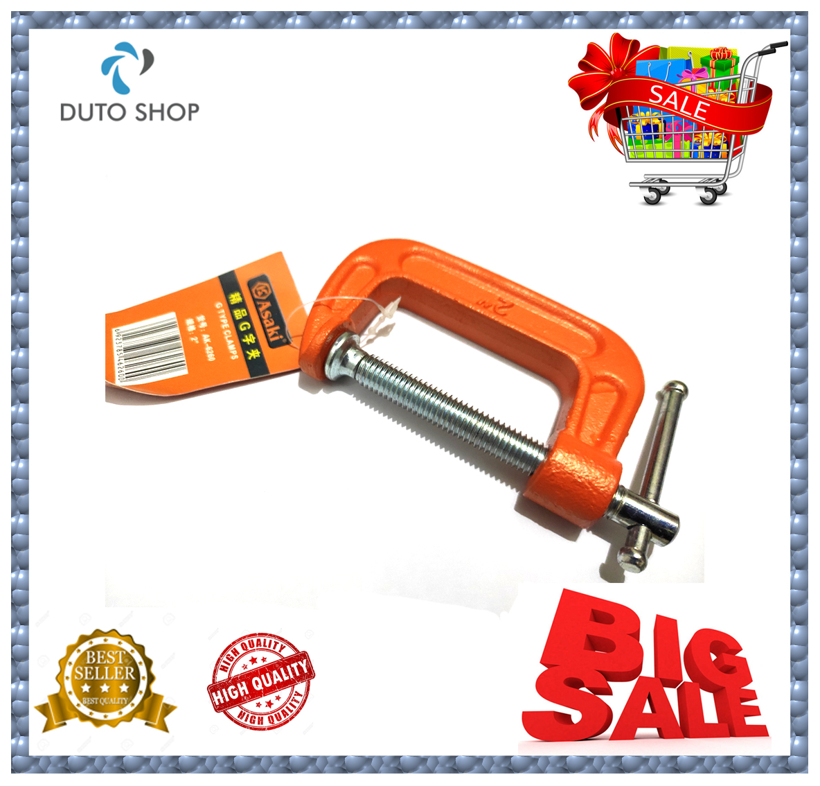 Cảo chữ C Asaki AK-6260 2inch (Vam chữ G)