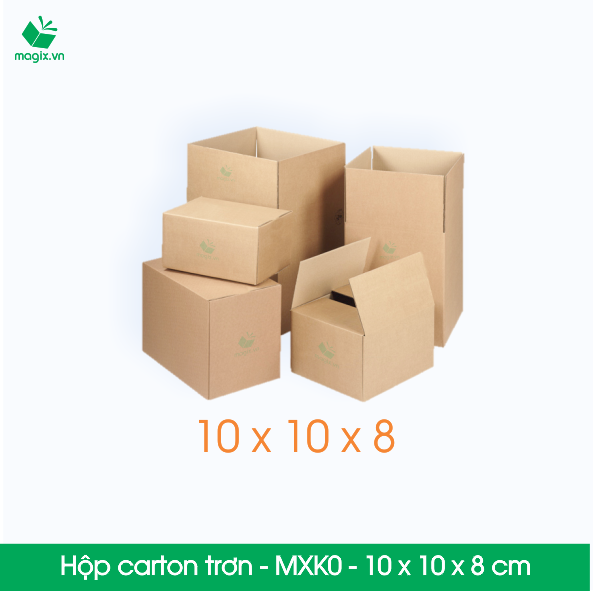 MXK0 - 10x10x8 cm - 100 thùng hộp carton trơn đóng hàng