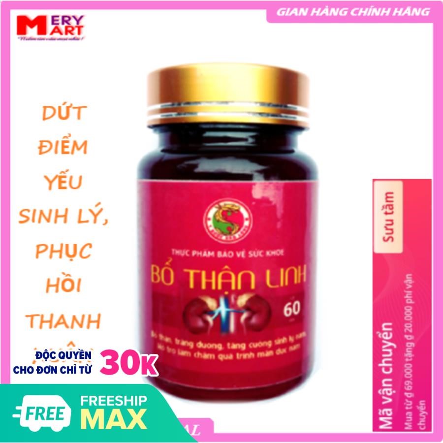 Bổ thận linh - Bổ thận tráng dương làm chậm mãn dục nam
