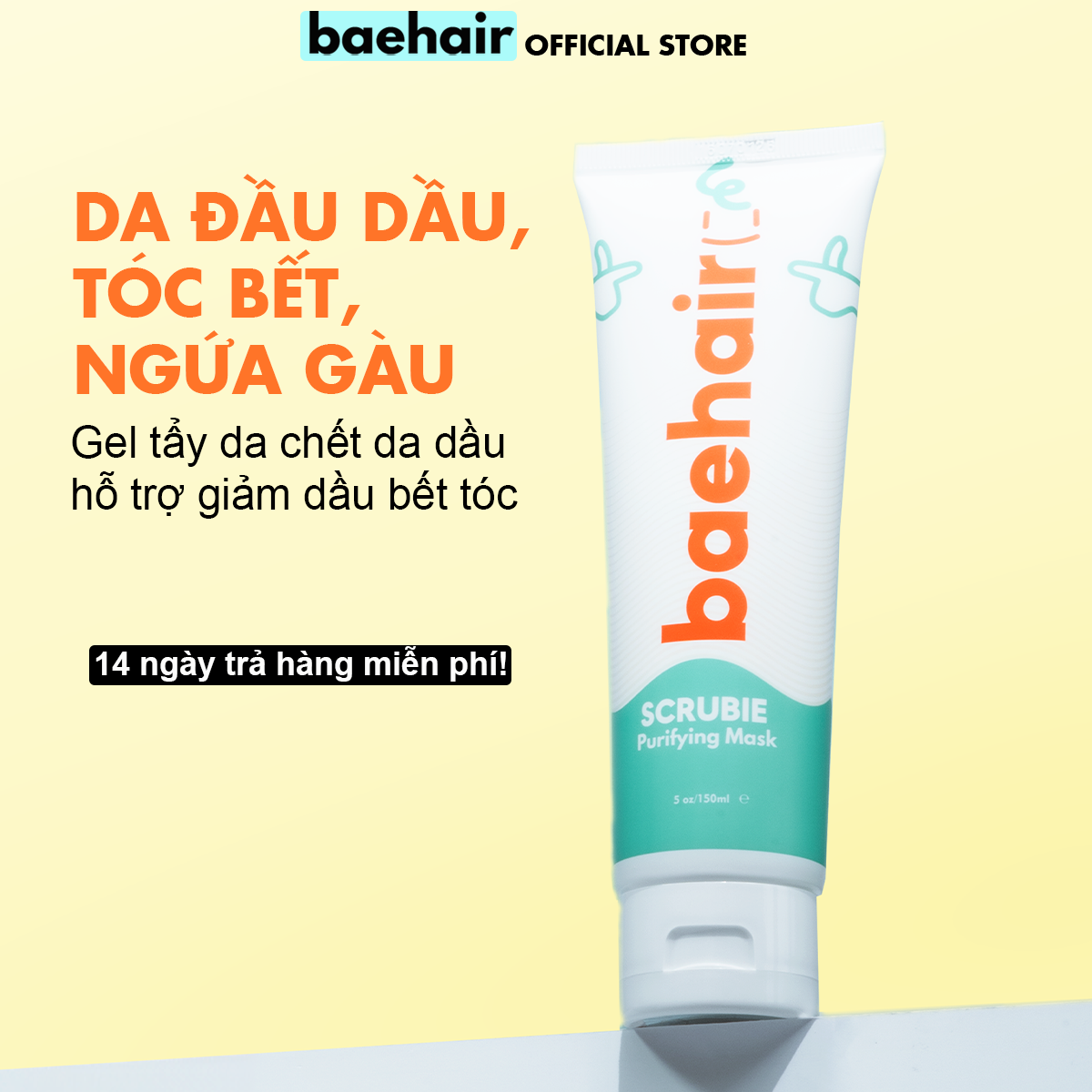 Tẩy tế bào chết cho Da Đầu giảm bết tóc, làm sạch sâu Baehair Scrubie mask