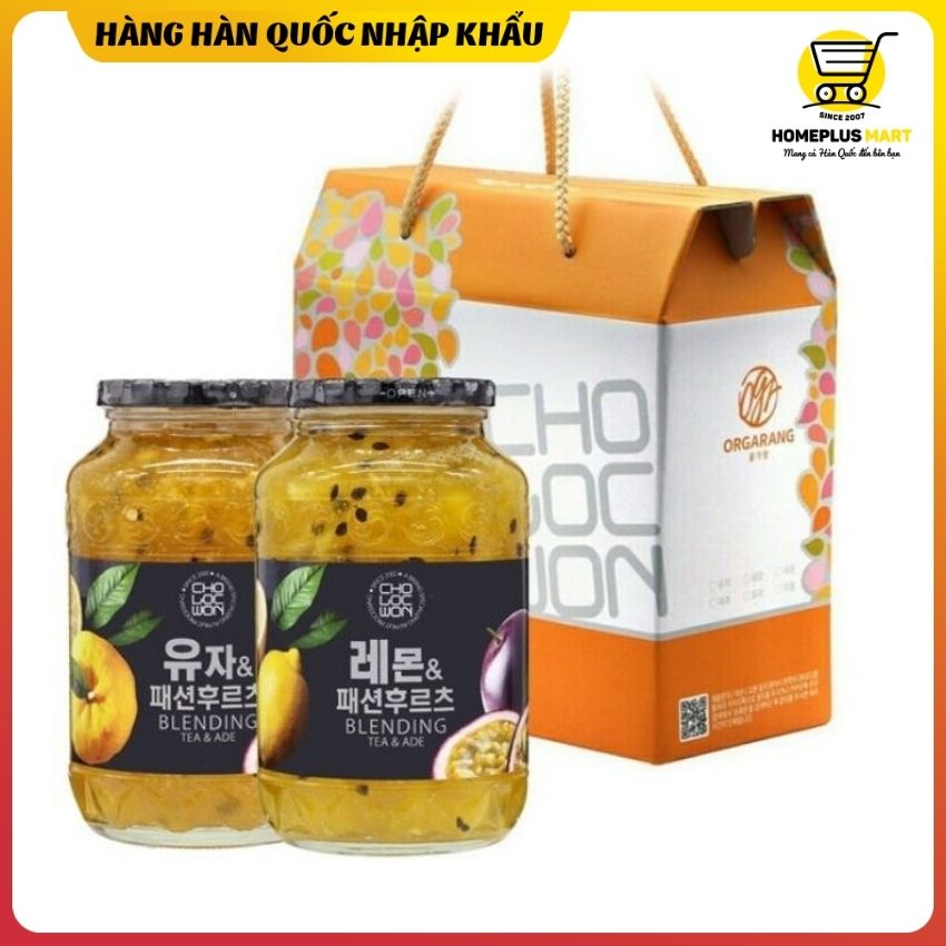 Cholocwon trà chanh vàng chanh dây mật ong 1kg, hỗ trợ chữa trị viêm họng, phòng và chữa ho hiệu quả, Homeplusmart