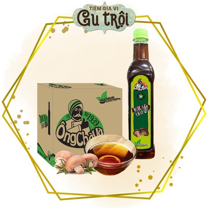 Thùng 12 chai nước mắm chay ông chà và 500ml