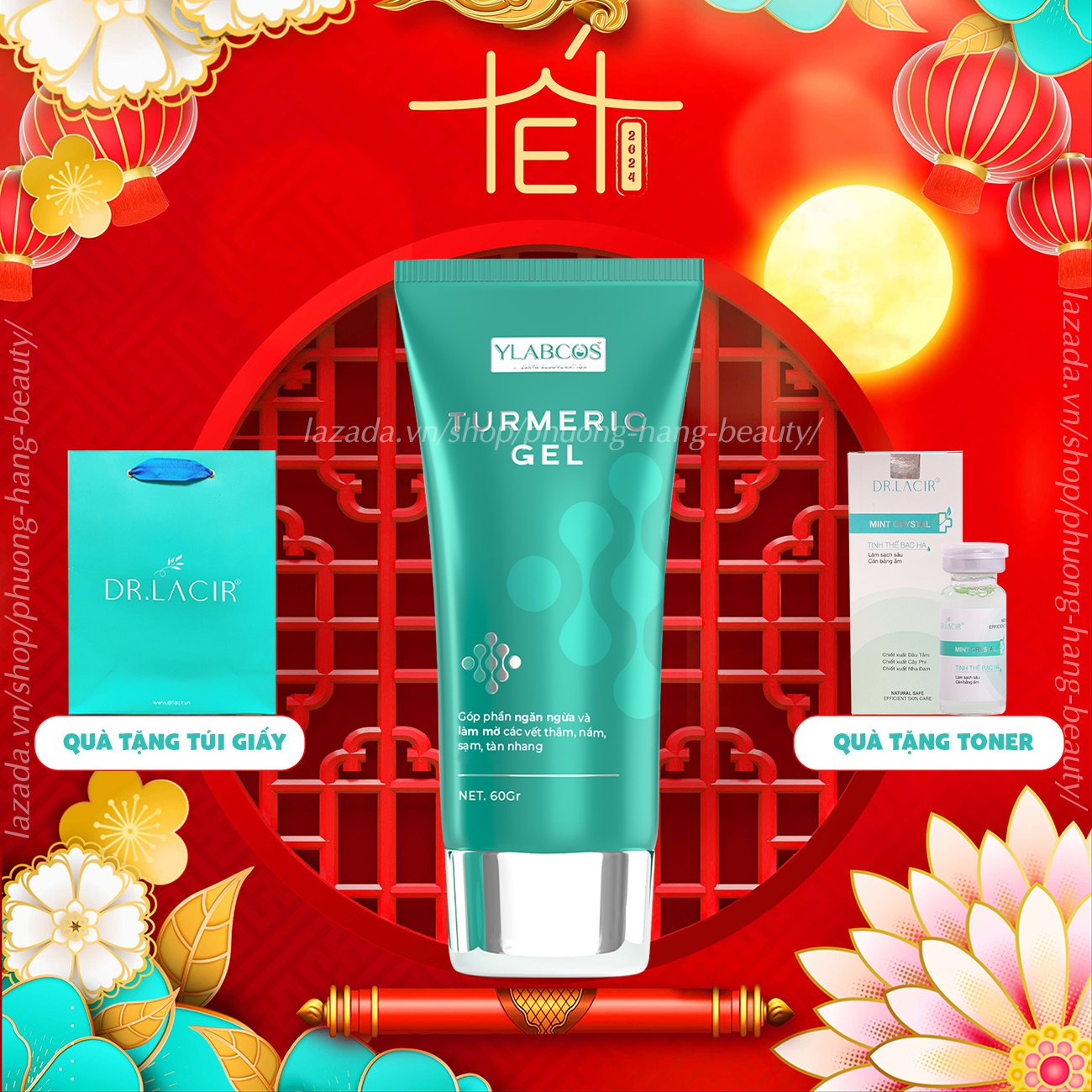 Gel Giảm Thâm Dr.lacir giảm thâm mụn, vết trầy xước, giảm tăng sắc tố, dưỡng trắng da, giúp da mịn màng