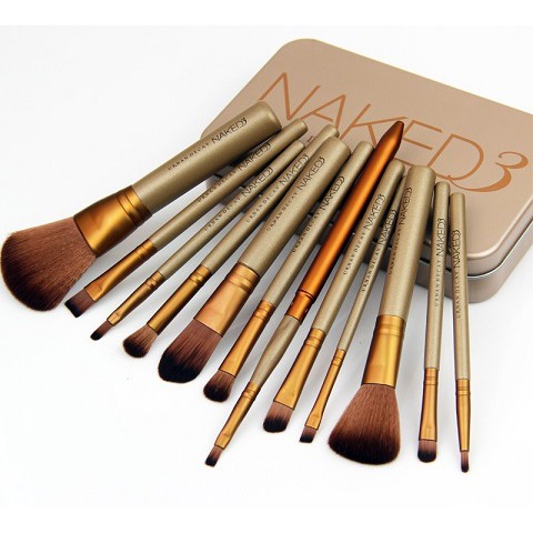 Bộ cọ trang điểm 12 cây naked3, bộ trang điểm, kẻ mắt