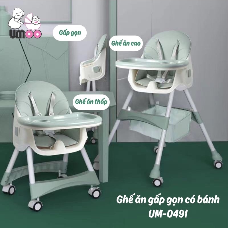 [Mã 12FMCGSALE giảm 100k đơn 500k] Ghế ăn dặm đa năng cao cấp UMOO