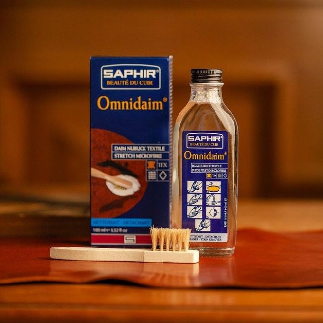 Vệ sinh, làm sạch vết bẩn, ố màu cho da lộn - Saphir Omnidaim BDC