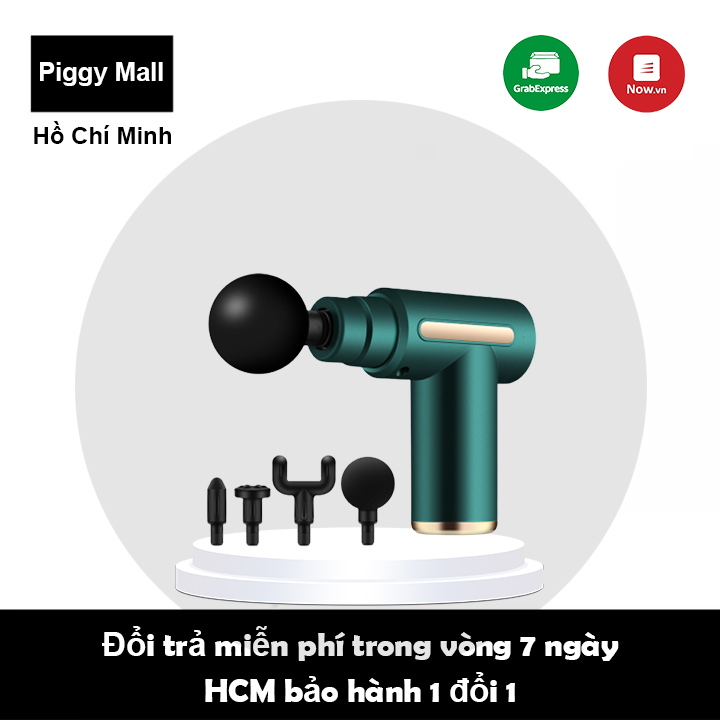 Máy massage cầm tay, Máy Mát Xa Cầm Tay Mini Massage ,Máy massage cầm tay 4 đầu 6 chế độ - massage nhức mỏi vai gáy, đau giãn cơ - Máy đấm lưng đa năng