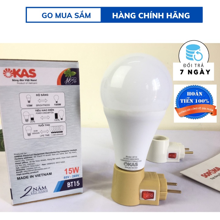 Bóng đèn led okas ánh sáng trắng mẫu mới, bóng led 5w, 7w, 12w, 20w