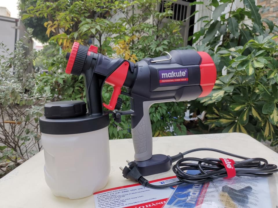 Máy phun sơn cầm tay mini Makute SG001 dùng điện 220v, sơn tường nhà, sơn nước