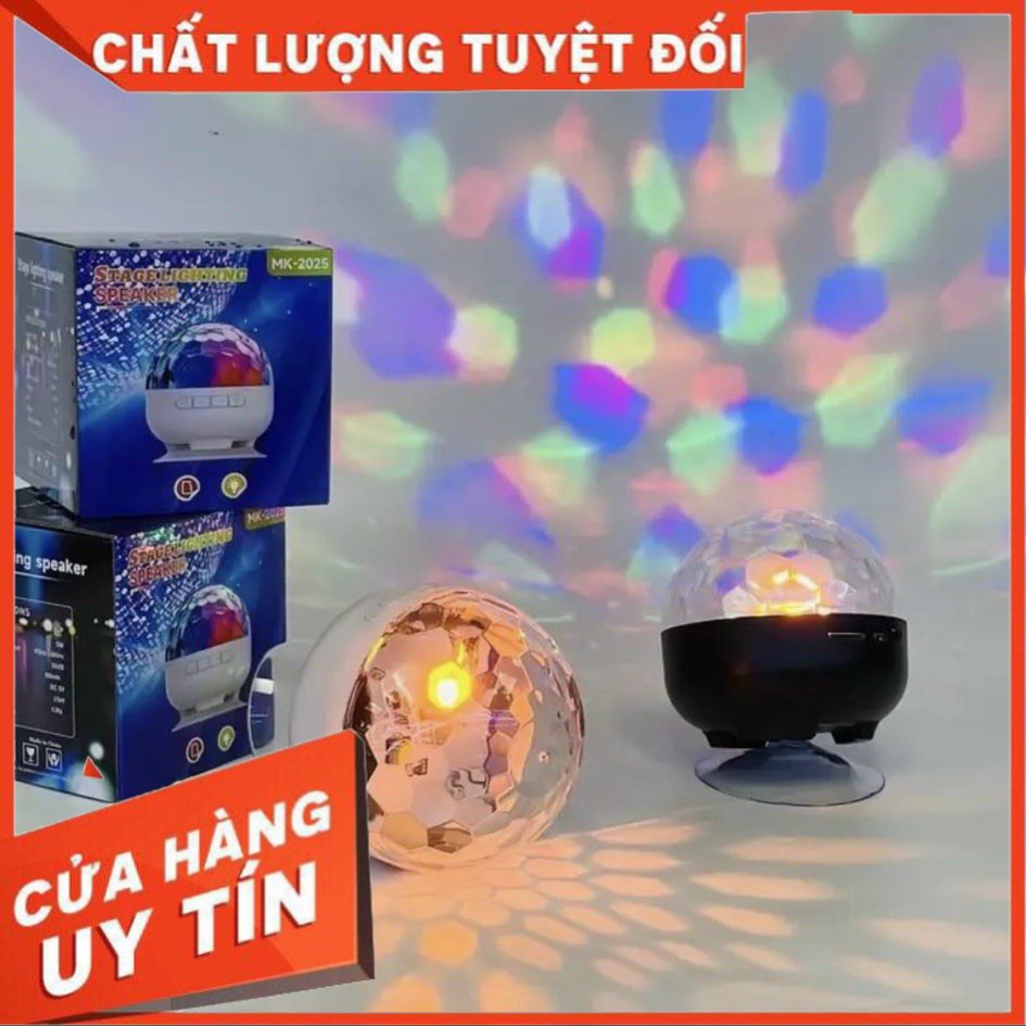 Loa bluetooth mini có led mk2025 kèm đèn led nhiều màu, có đế hít chân không
