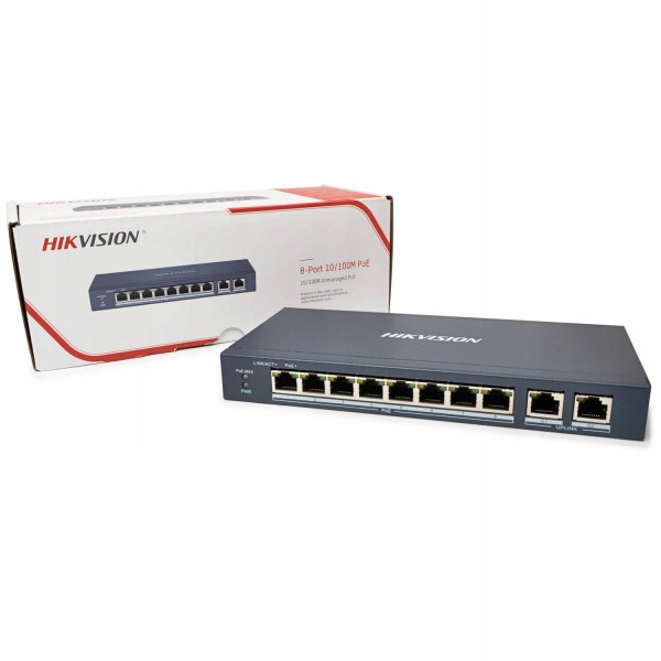 Switch poe mạng hikvision 10 cổng, 2 cổng uplink ds-3e1310p-ei/m 0310 3e1310p-ei/m