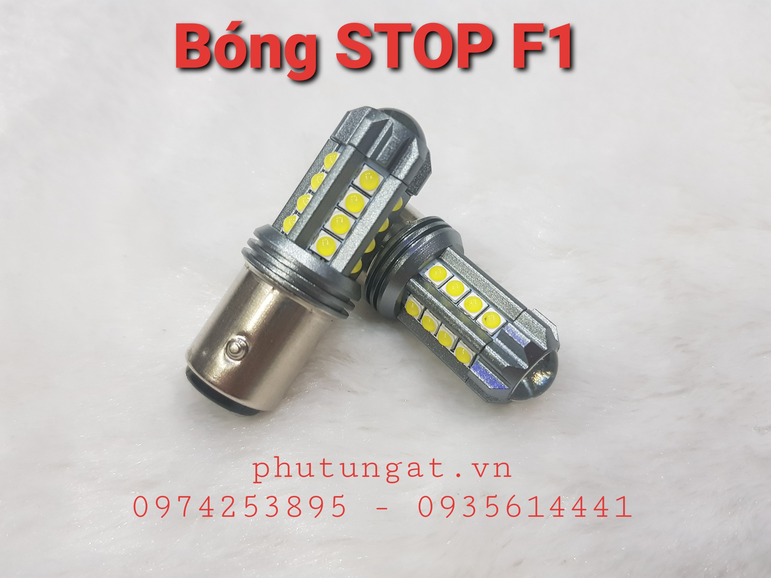 [HCM]Bóng chớp Stop F1 chất liệu nhôm nhiều led (1 bóng)