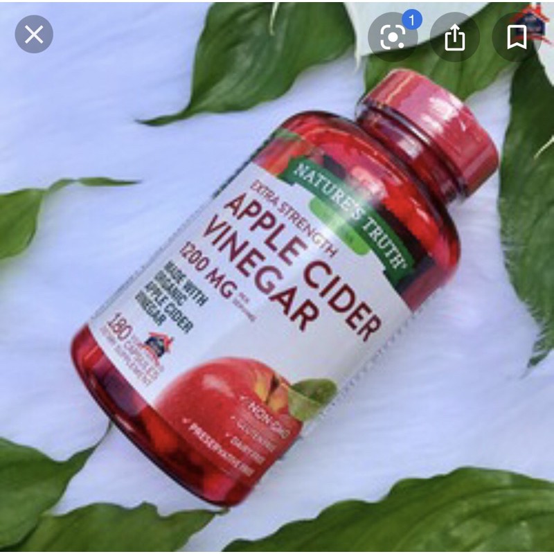 💃🍎 viên uống giấm táo apple cider vinegar 1200mg cúa mỹ 180 viên —-giúp giảm cân, đẹp da, detox cơ thể🍎💃