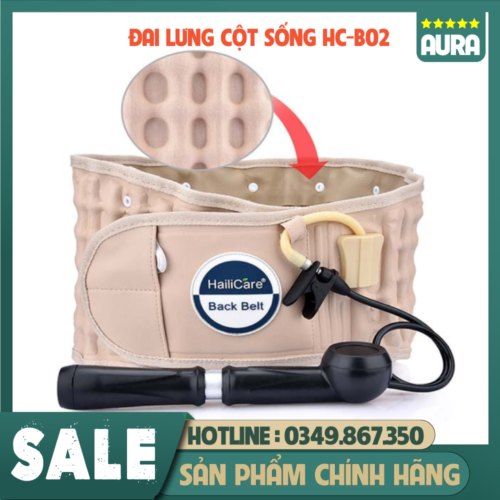 Đai lưng dành cho người thoát vị đĩa đệm, đai nẹp lưng, đai hơi kéo dãn cột sống lưng hailicare