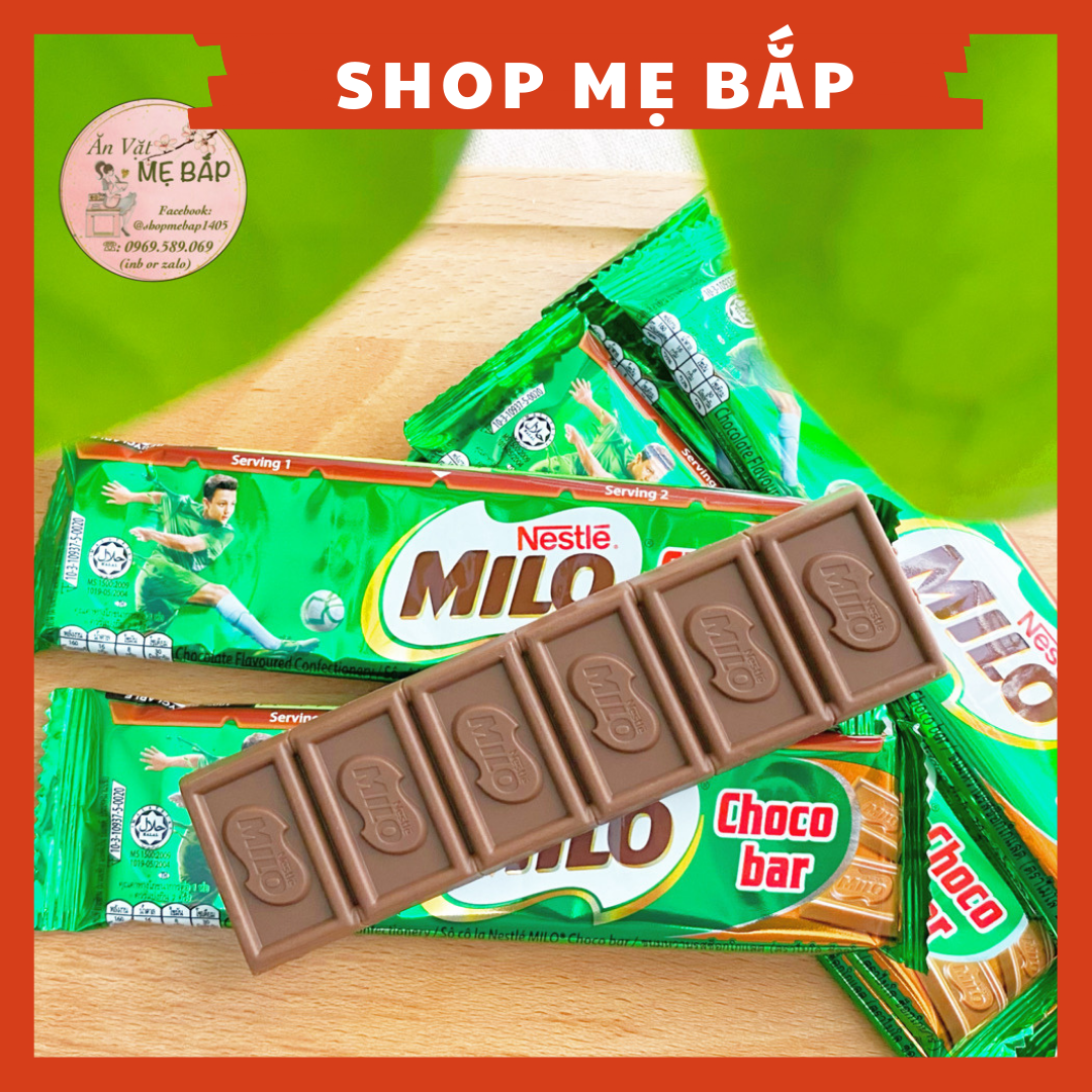 Lẻ 1 Thanh Kẹo Milo Choco Bar Nestle Thái Lan 30g - Shop Mẹ Bắp [Date 04/2024]
