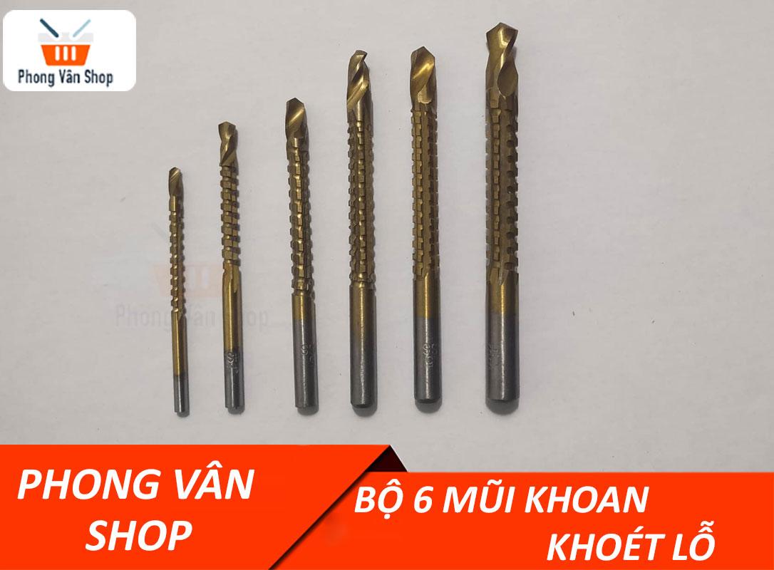 Bộ 6 mũi khoan cao cấp khoét lỗ 3-8mm
