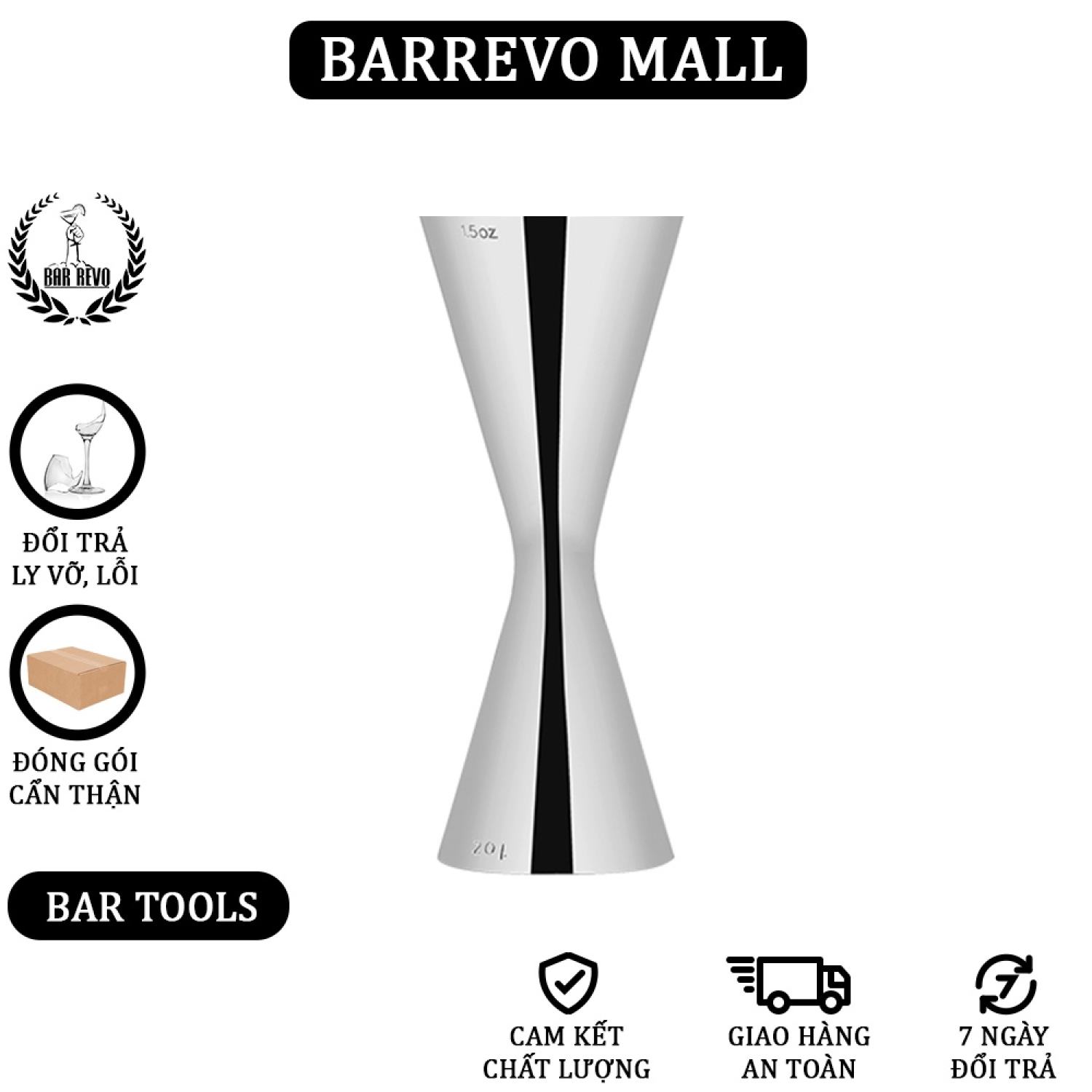 Smart Jigger - Jigger Liền Thân - Dụng cụ bartender