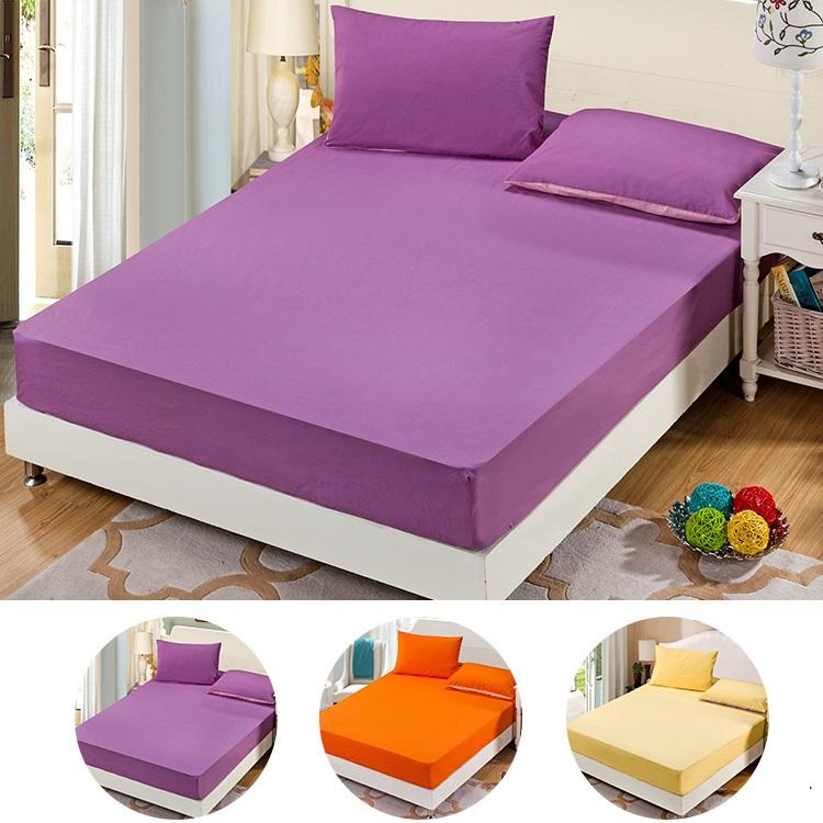 Ga Trải Giường Cotton Poly, Ga Nệm Drap Giường Chống Thấm Loại Trơn, Nhiều Màu, Size 1.6x2m Ga Chống Thấm Hàng Việt Nam 1m6 x 2m ga trải giường cao cấp chống nước 100% - nệm sạch sẽ, giường thơm tho