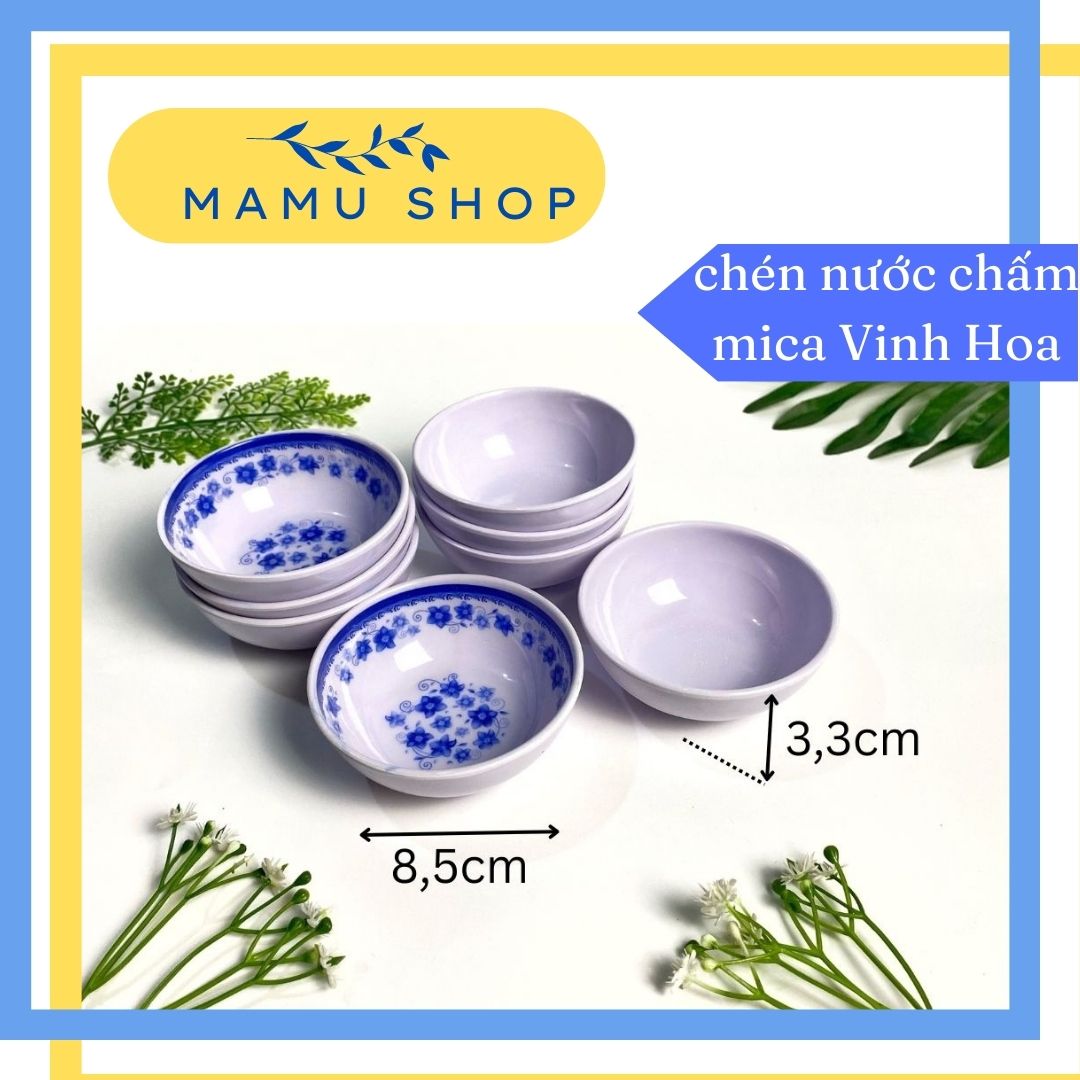 Chén nước chấm chén mắm nhựa melamine Vinh Hoa Mamu shop loại tốt M126