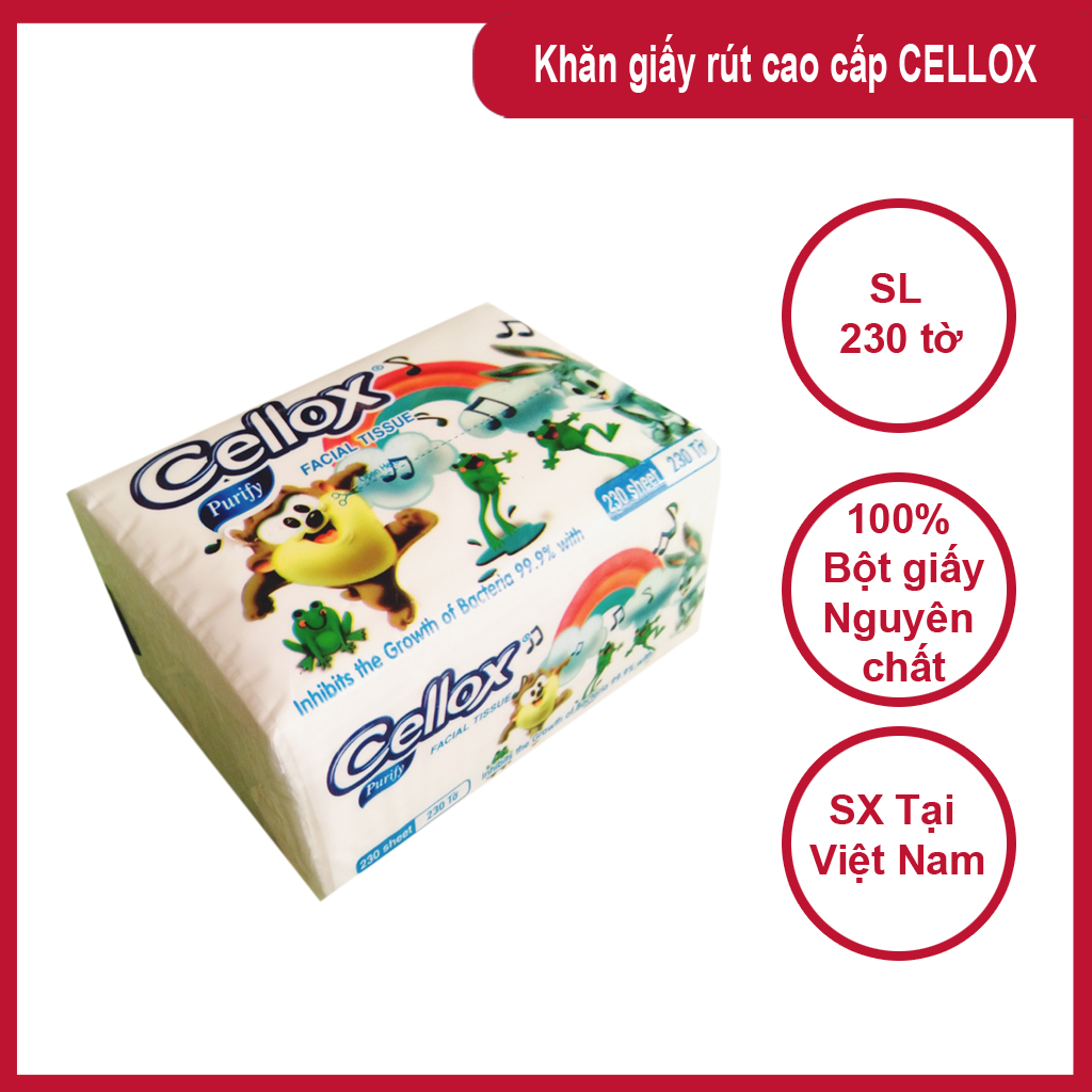 Khăn giấy rút cellox 230 tờ 3 lớp - loại 1