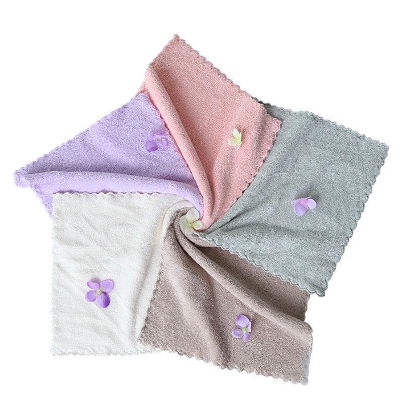 Combo 5 Khăn Lau Đa Năng, Khăn lau chén ,Khăn lau chùi nhà bếp mượt dễ giặt sạch, thấm hút cực tốt