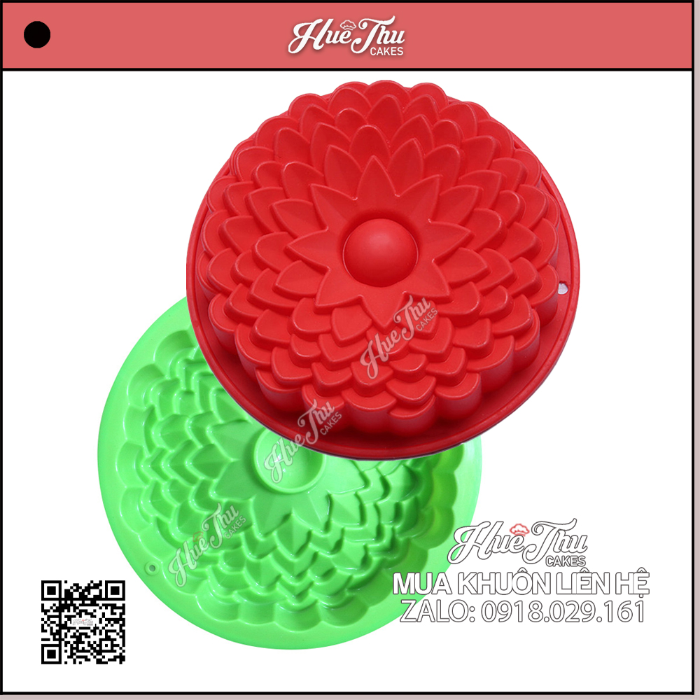 Khuôn silicon Hoa Hướng Dương Ngàn Cánh 22.2cm làm bánh rau câu 3D 4D nhấn xôi