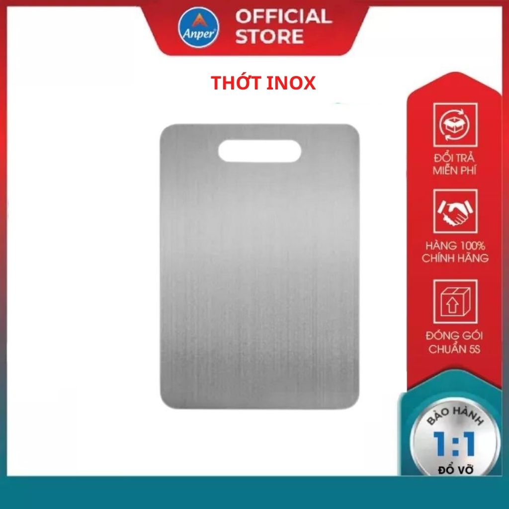 Thớt inox 304 cao cấp size lớn kháng khuẩn cường lực