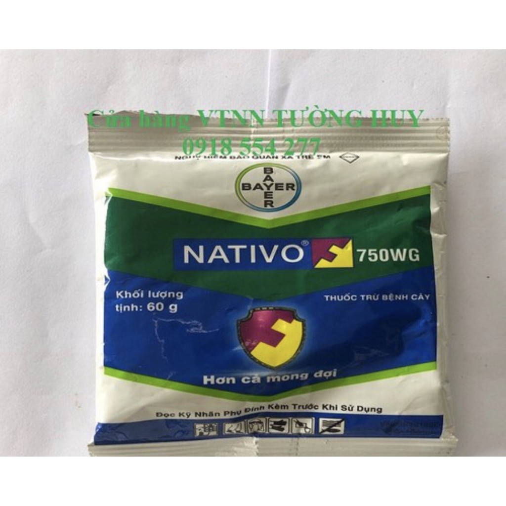 Thuốc trừ bệnh cây Nativo 750WG 60gr, chất lượng đảm bảo an toàn đến sức khỏe người sử dụng, cam kết hàng đúng mô tả