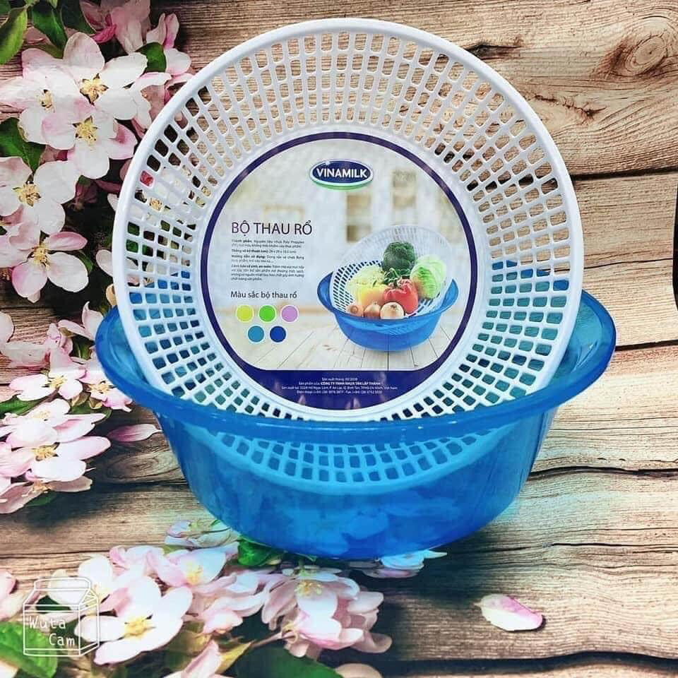Bộ Chậu kèm rổ, quà tặng Vinamilk 2 trong 1
